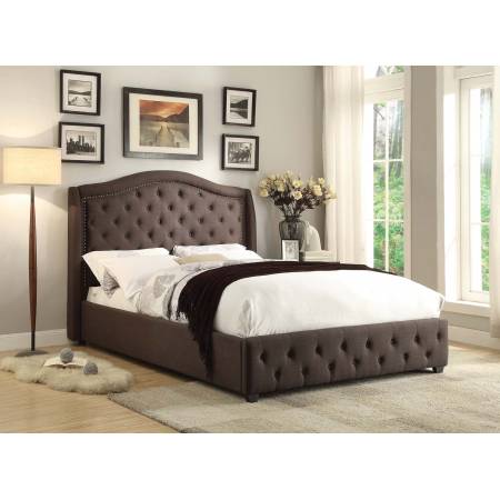 Bryndle Upholstered Eastern King Bed - Dark Grey